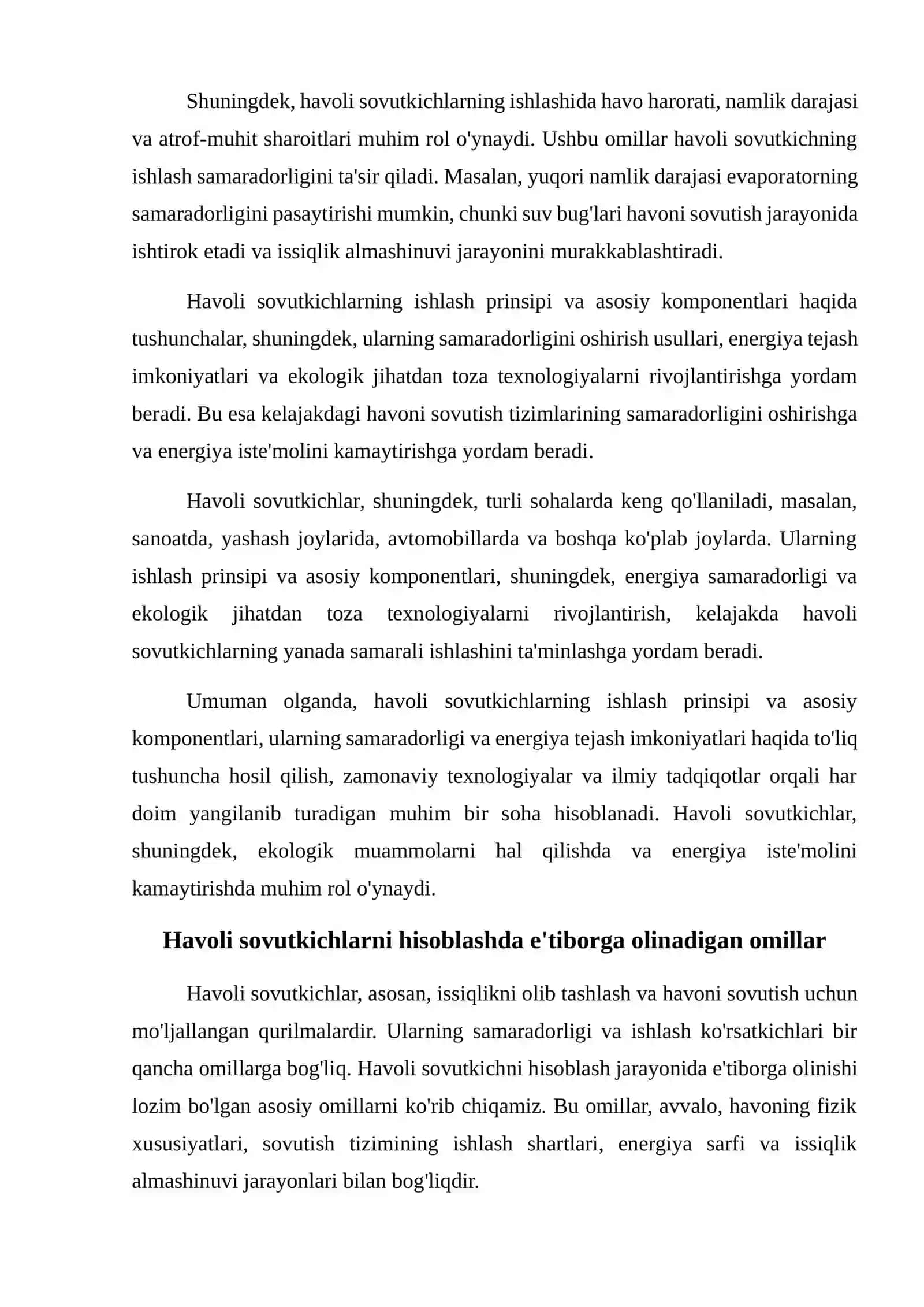 Havoli sovutkichlarni xisoblash haqida 4