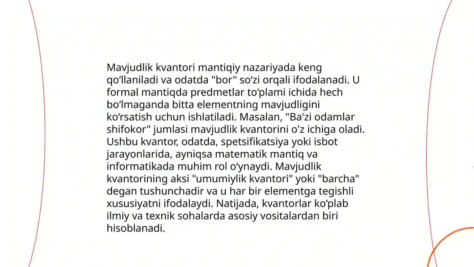 Umumiylik va mavjudlik kvantorlari 4