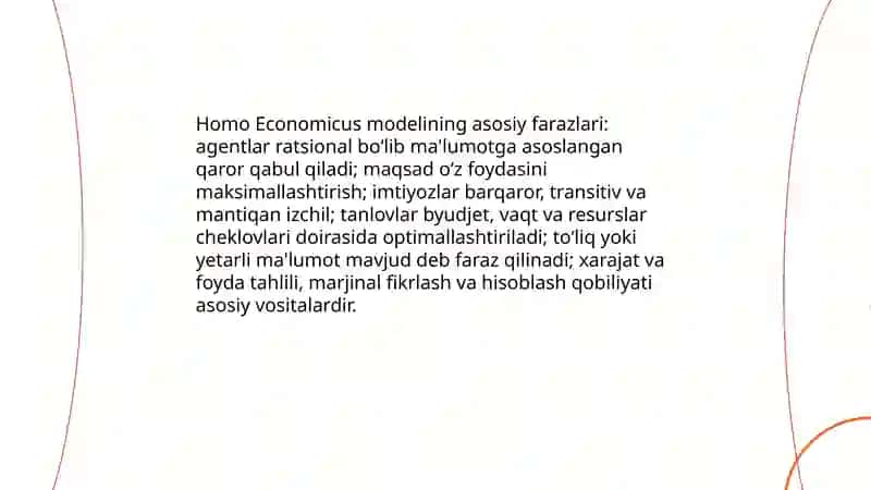 "Homo Economicus" tushunchasi va modeli 4