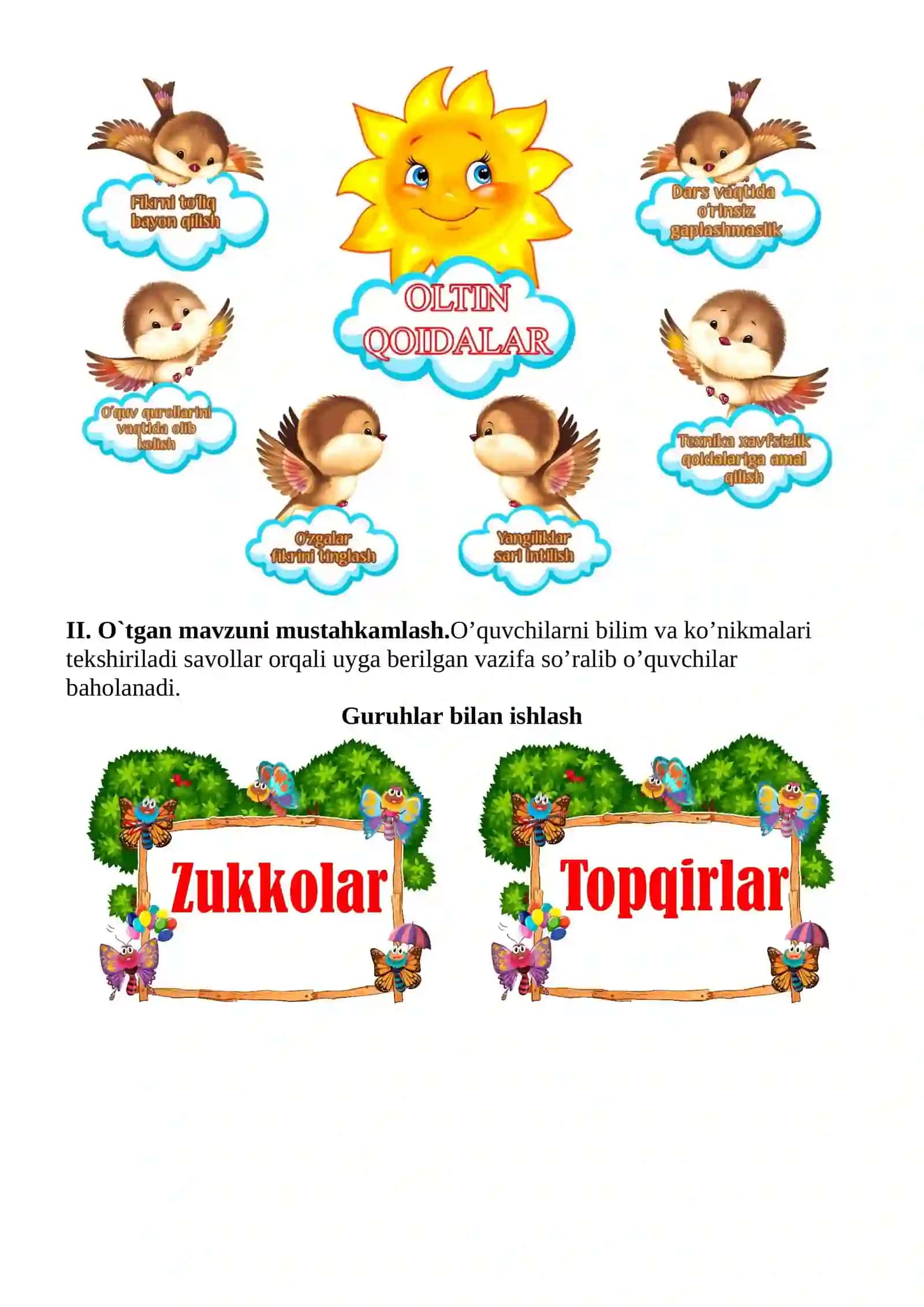 Navro‘z taomlari mavzusida 2-sinf O'qish fanidan dars ishlanmasi 4