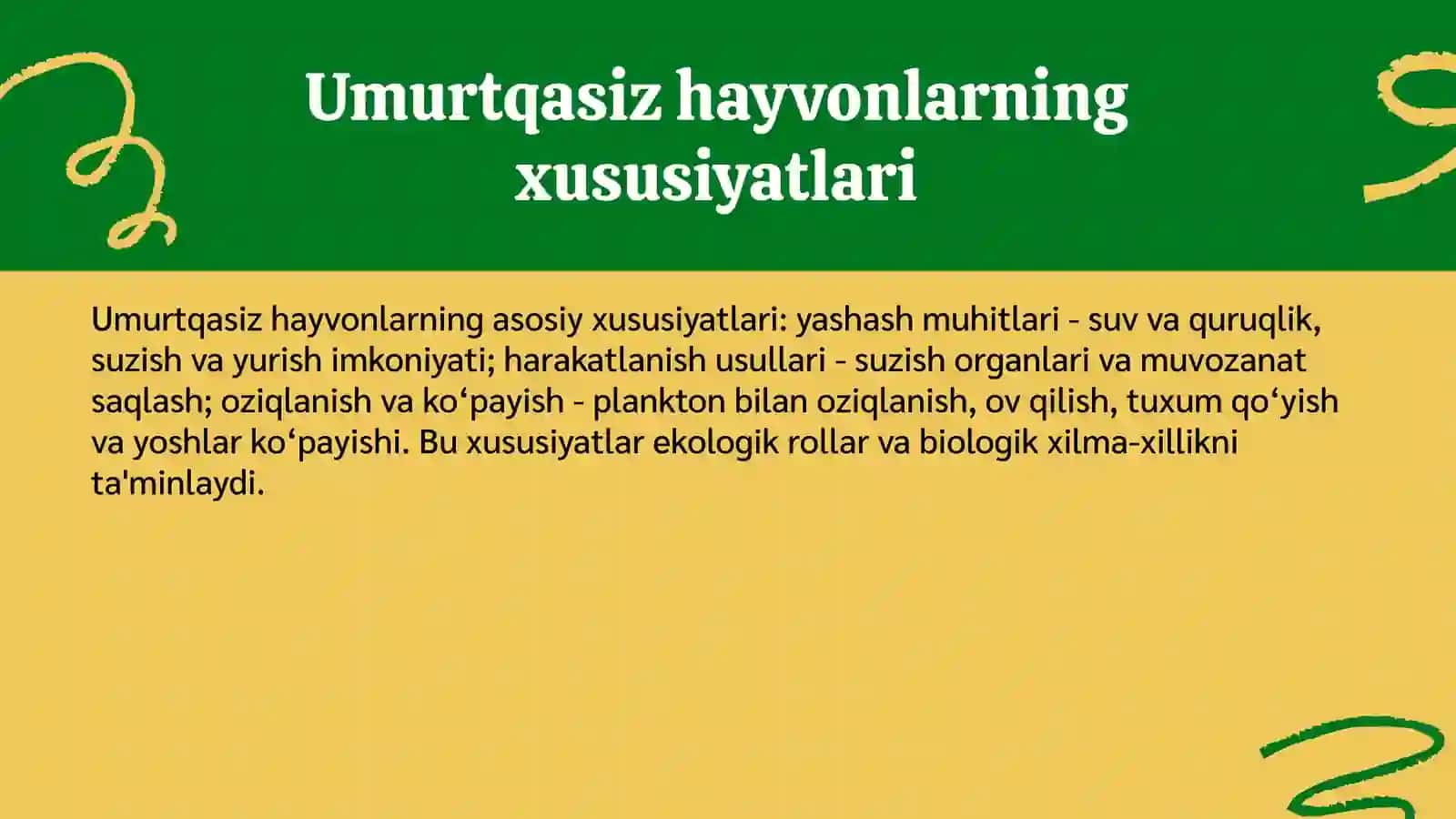 Umurtqasiz hayvonlar haqida maʼlumot 4