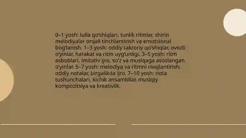 Bolalar musiqiy faoliyati mazmuni 4