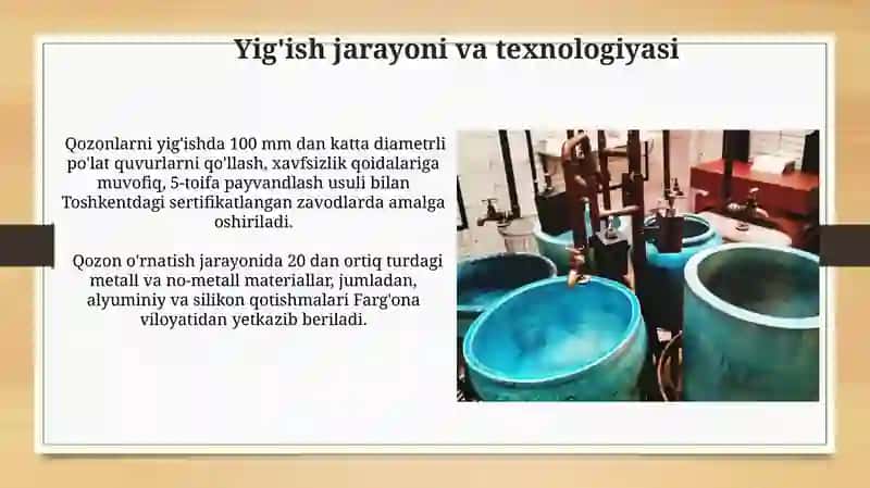Qozonlar va ularning jihozlarini yig'ishda ishlatiladigan quvurlar 4