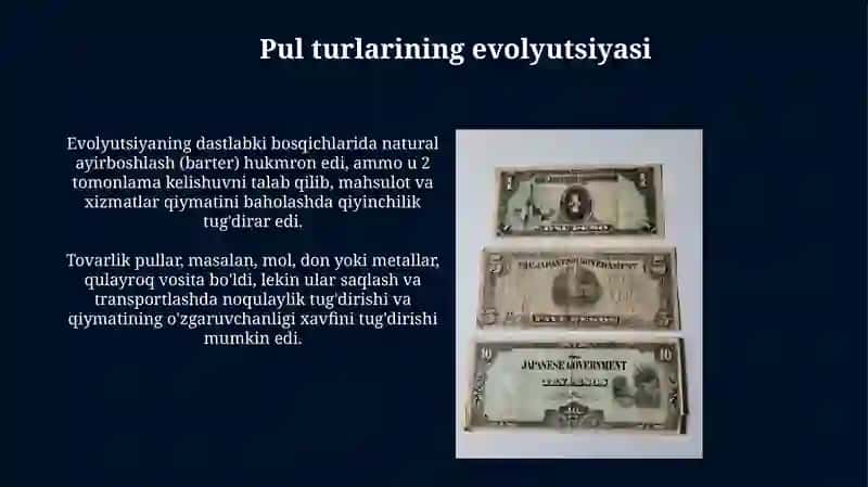 Pul tizimi va uning o‘ziga xos xususiyatlari 4