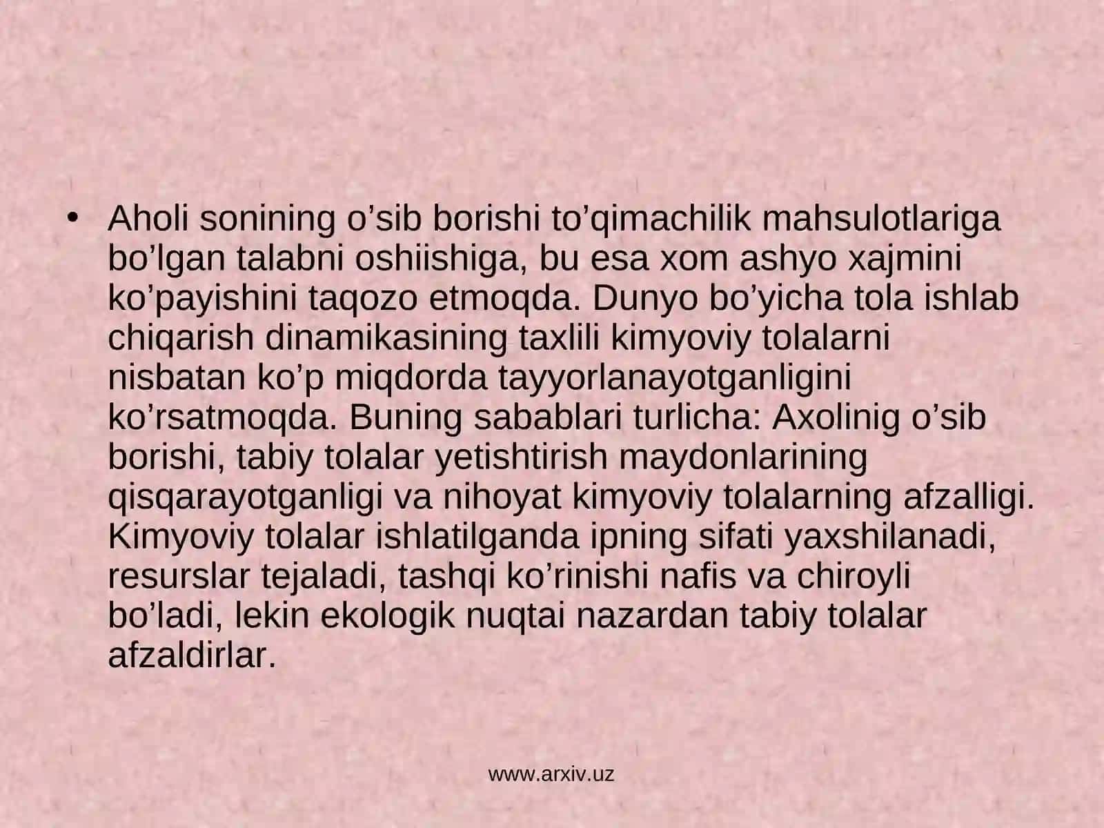 Paxta tolalasinitexnologik xususiyatlari 4