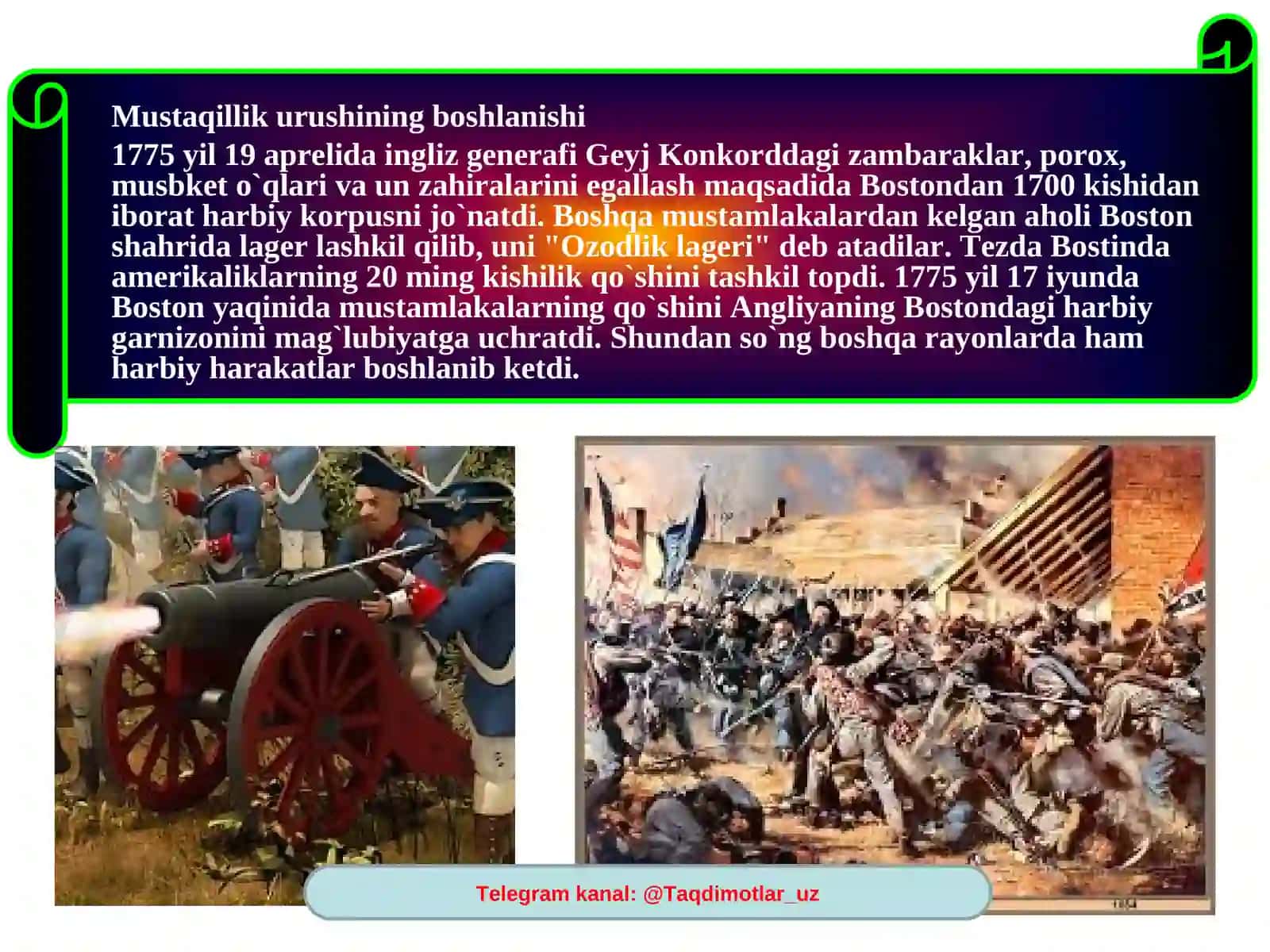 Amerika mustaqillik uchun kurash 4
