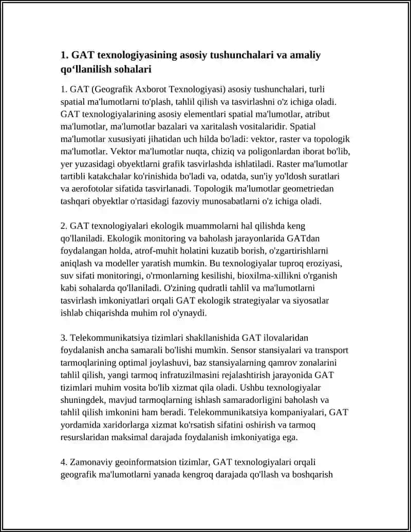 GAT TEXNOLOGIYASINING QO‘LLANISH SOHALARI 4