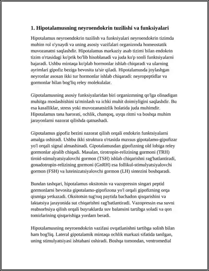 NEYROENDOKRIN TIZIMNING STRUKTUR FUNKSIONAL TAVSIFI 4