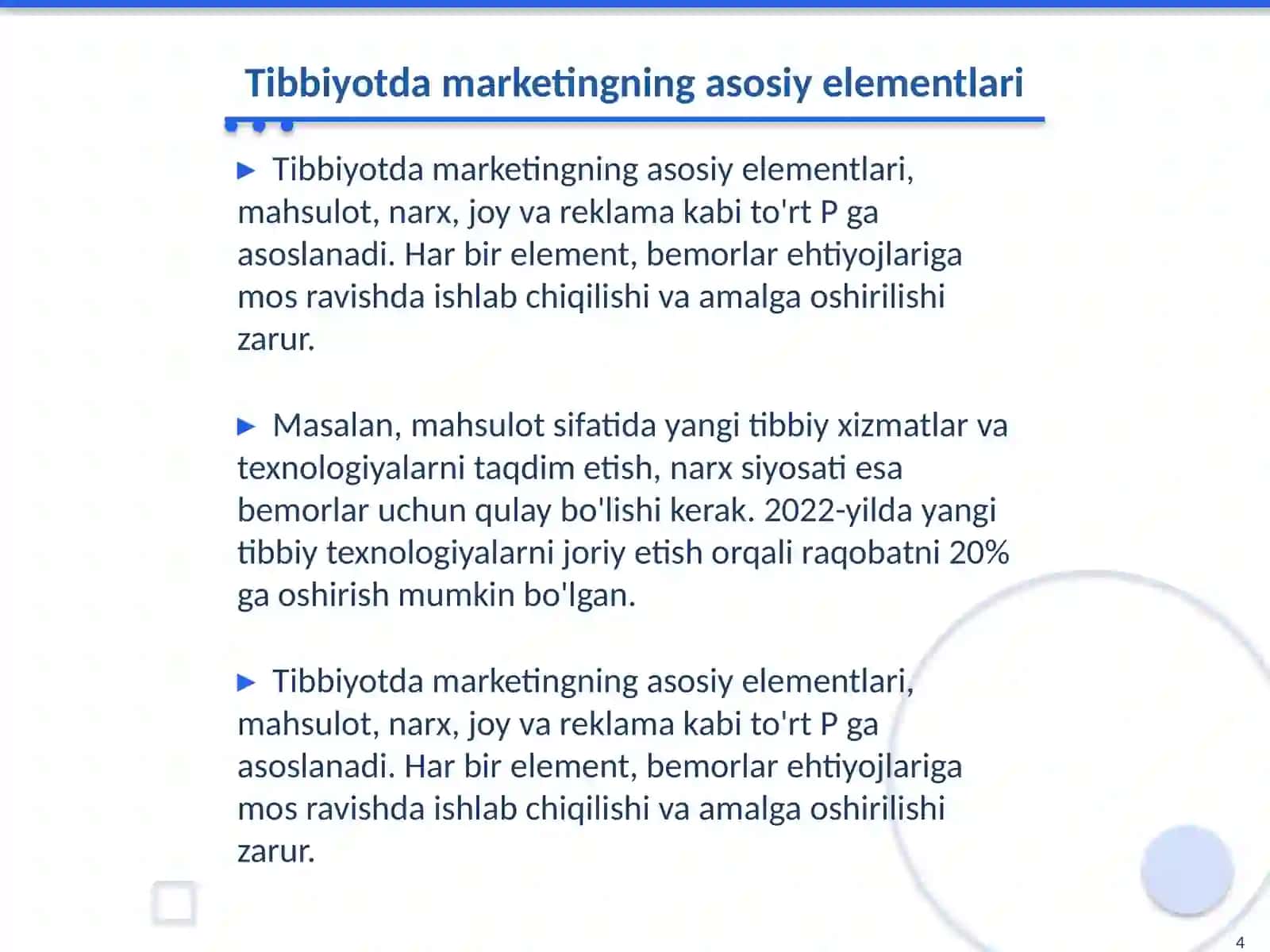 Tibbiyotda marketing muhiti 4