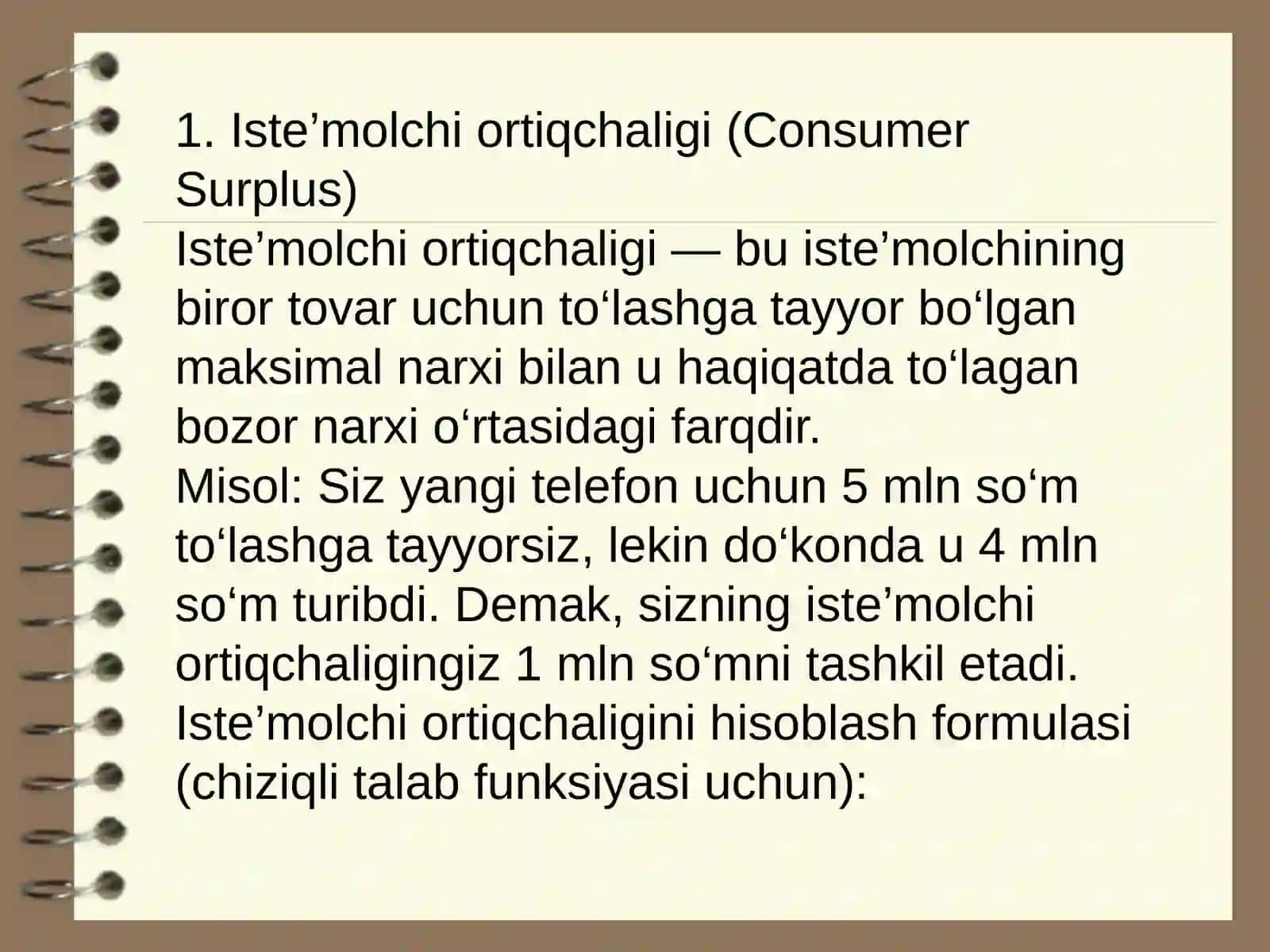 Ishlab chiqaruvchi ortiqchaligi va istemolchi ortiqchaligi 4