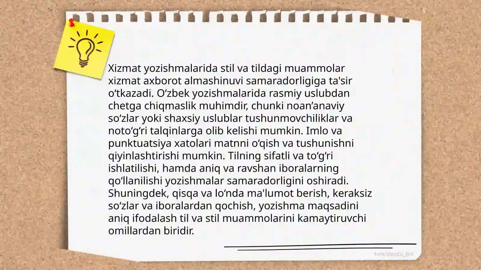 Xizmat yozishmalarni yozishdagi muammolar 4