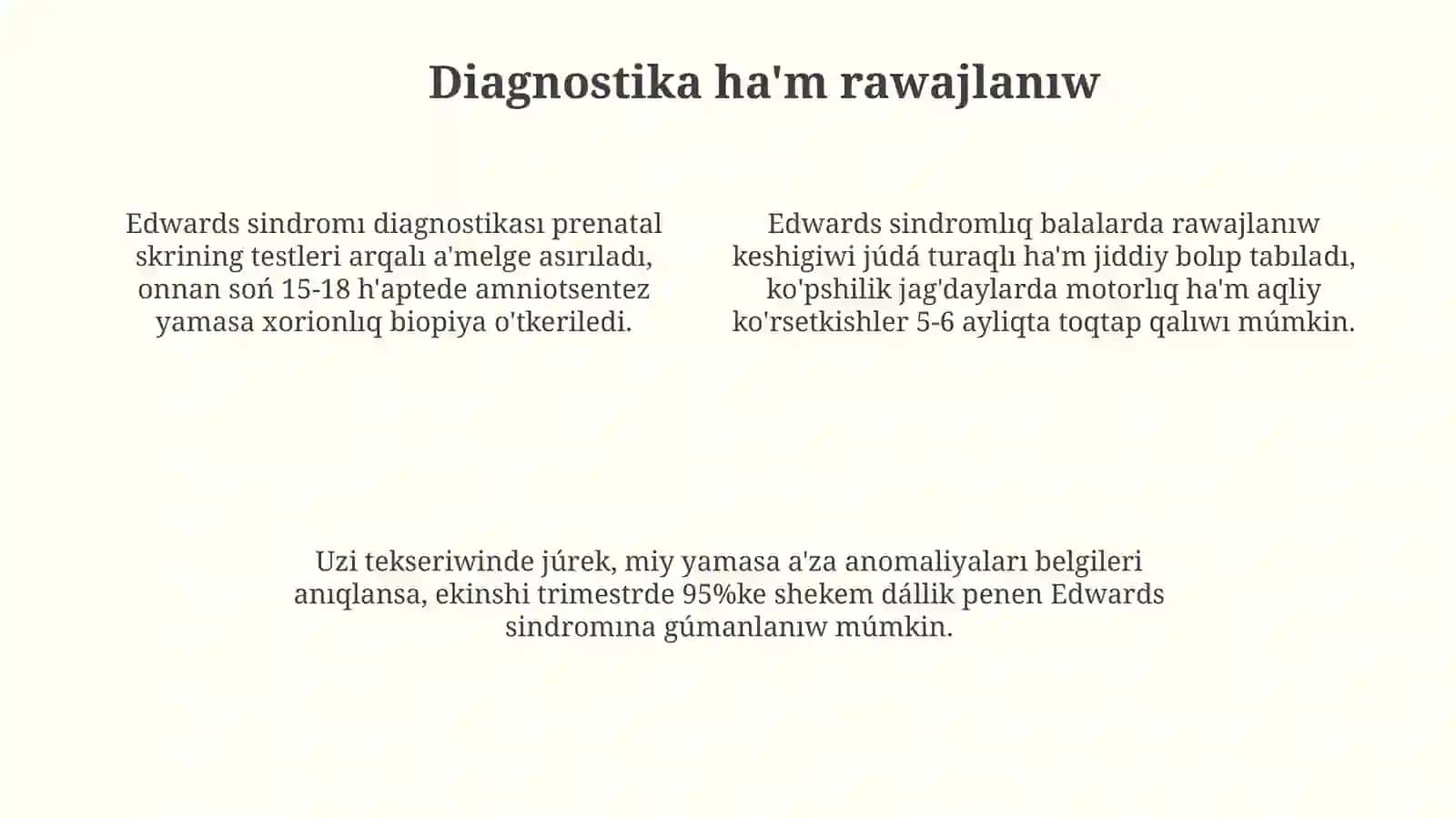 Edwards sindromı 4