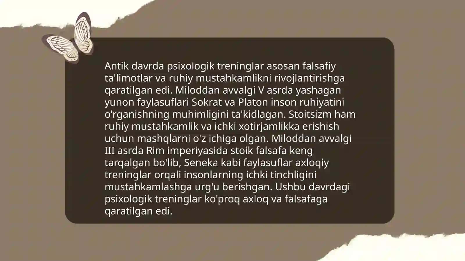 Psixologik treninglar tarixi 4