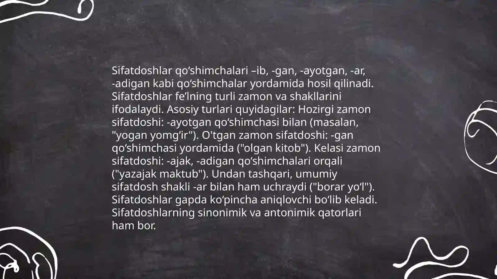 Sifatdoshlarning ta'rifi 4