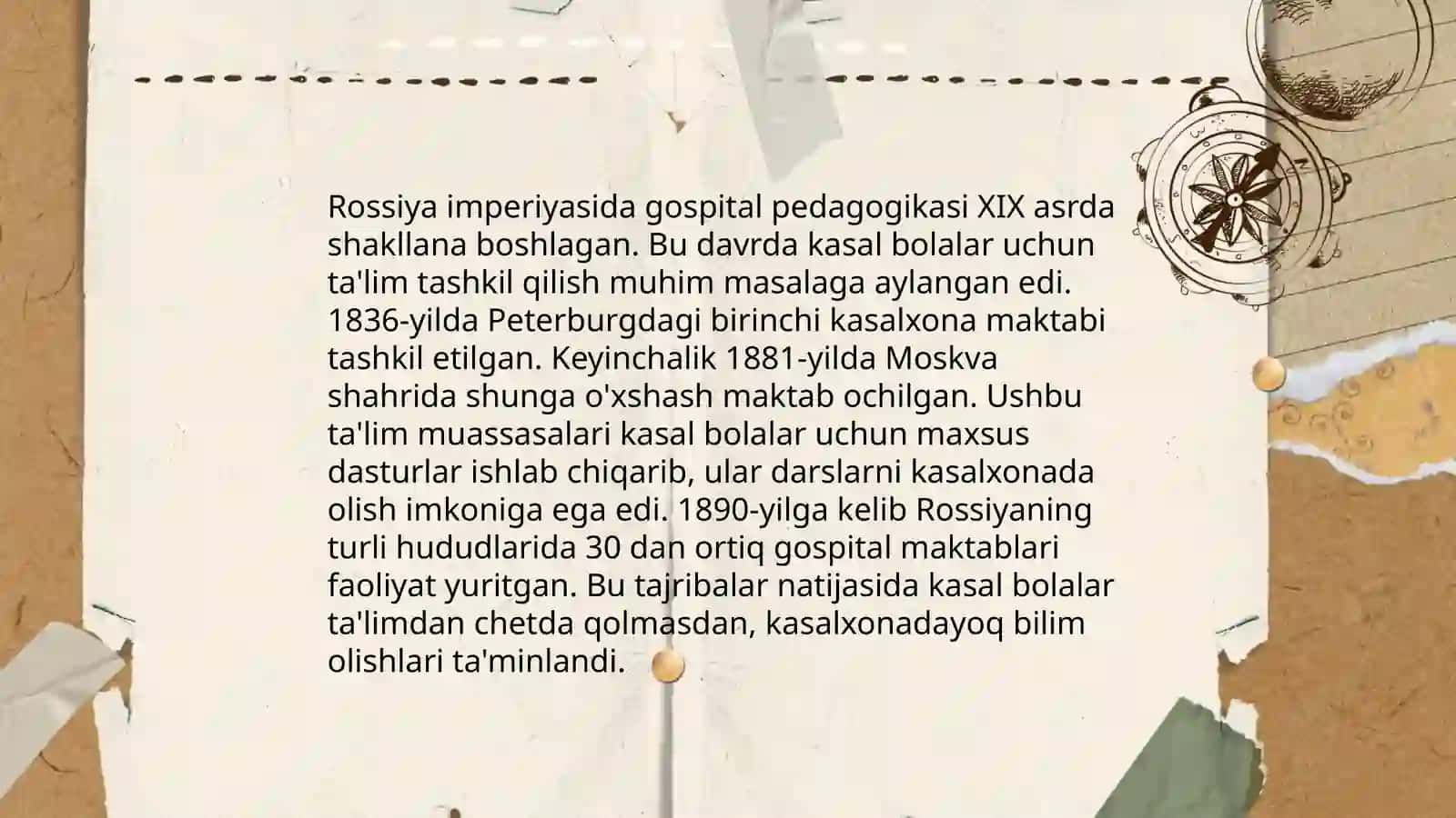 Rossiyada gospital pedagogika fanining rivojlanish tarixi 4