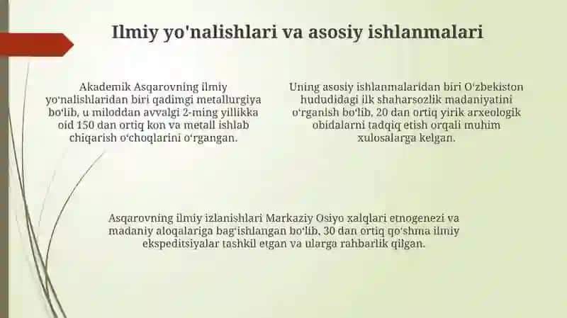 Akademik Akram Asqarovning ilmiy faoliyati 4