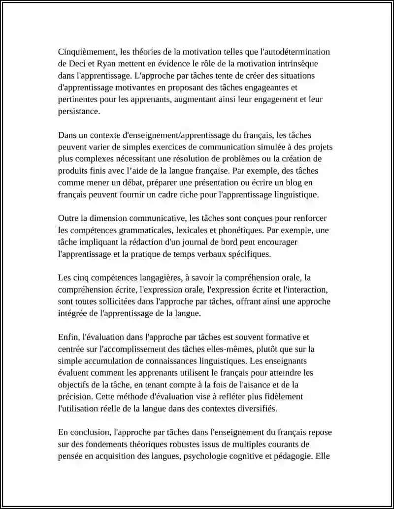 Approche basée sur les tâches dans l'enseignement du français 4