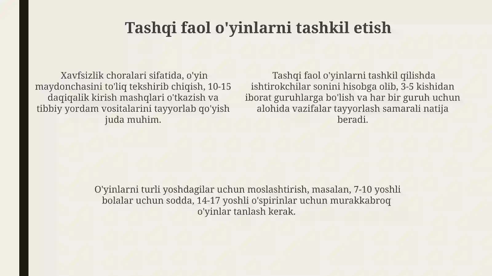 Harakatli O'yinlar 4