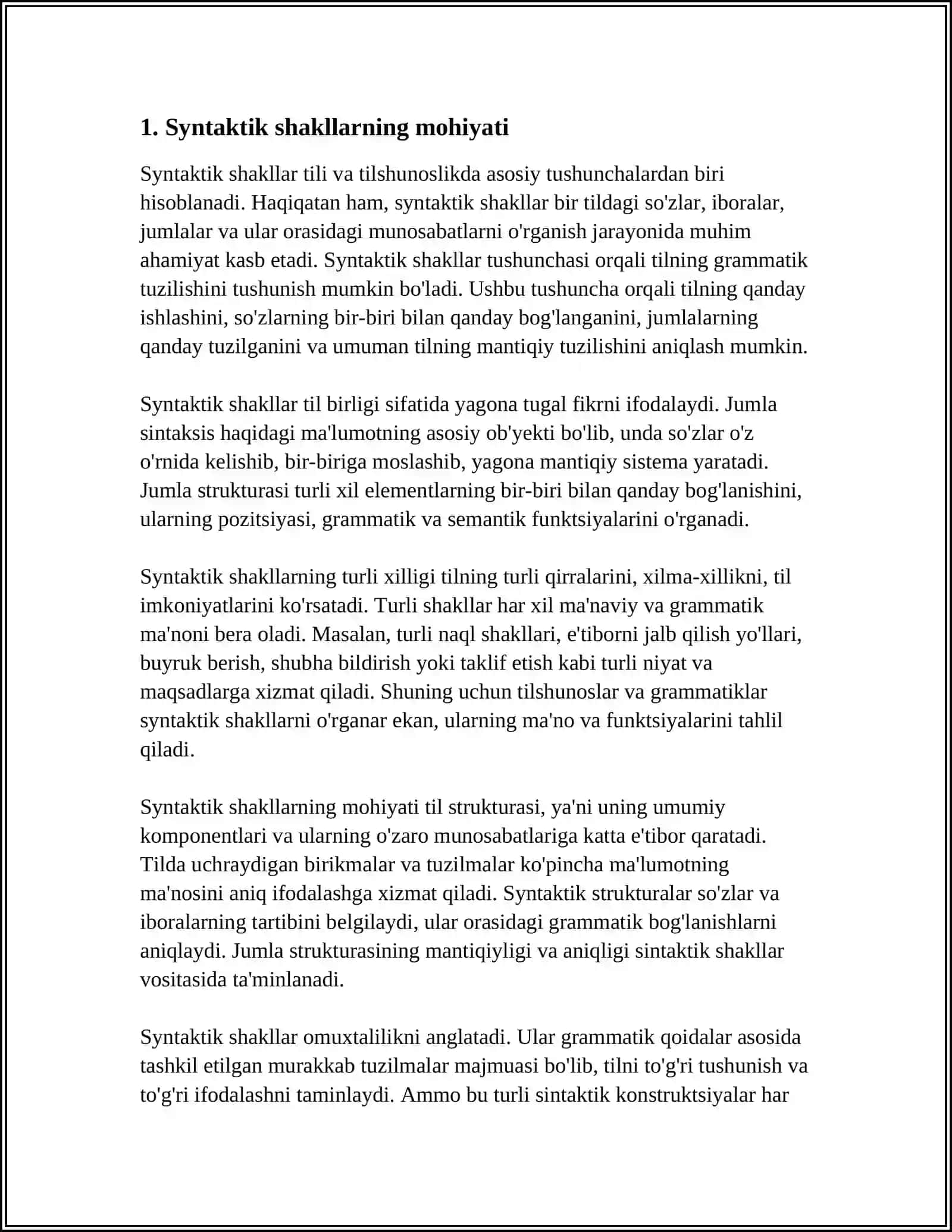 TILLARNING SINTAKTIK VA ANALITIK SHAKLLARI 4
