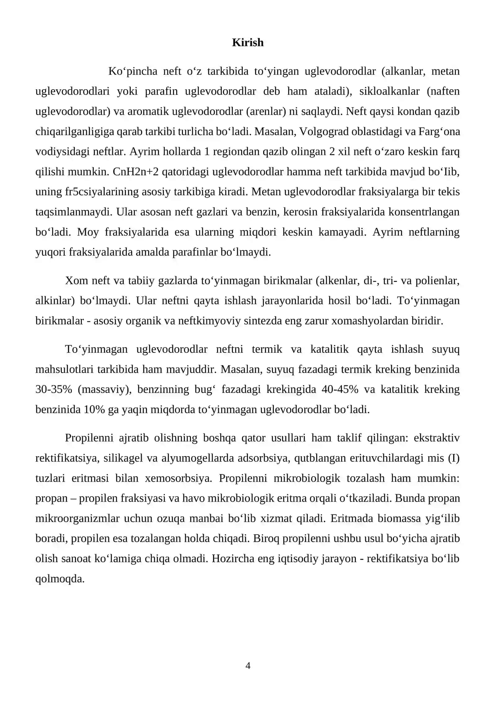 PROPILEN OKSIDINI GIDRATLASH JARAYONINI O‘RGANISH 4