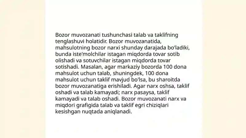 Taklif va talab asoslari 4