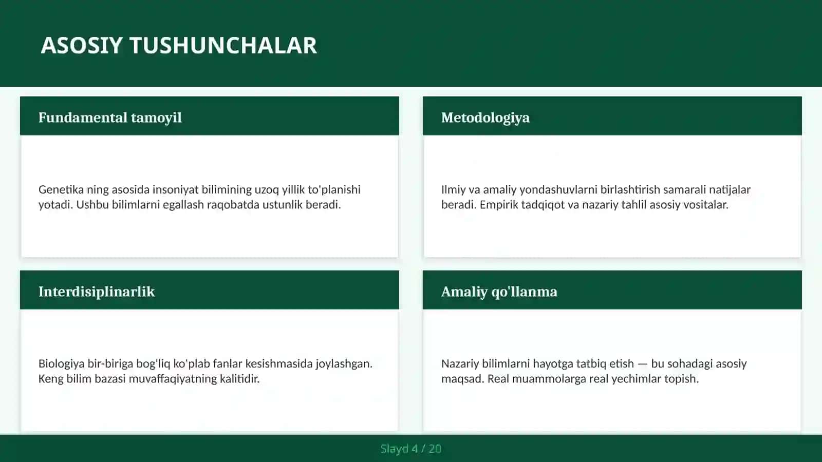 Genetika - Mendel DNK - mutaxassislar uchun 4