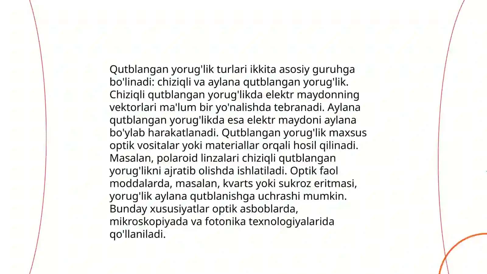 Yorugʻlikning qutblanishi 4