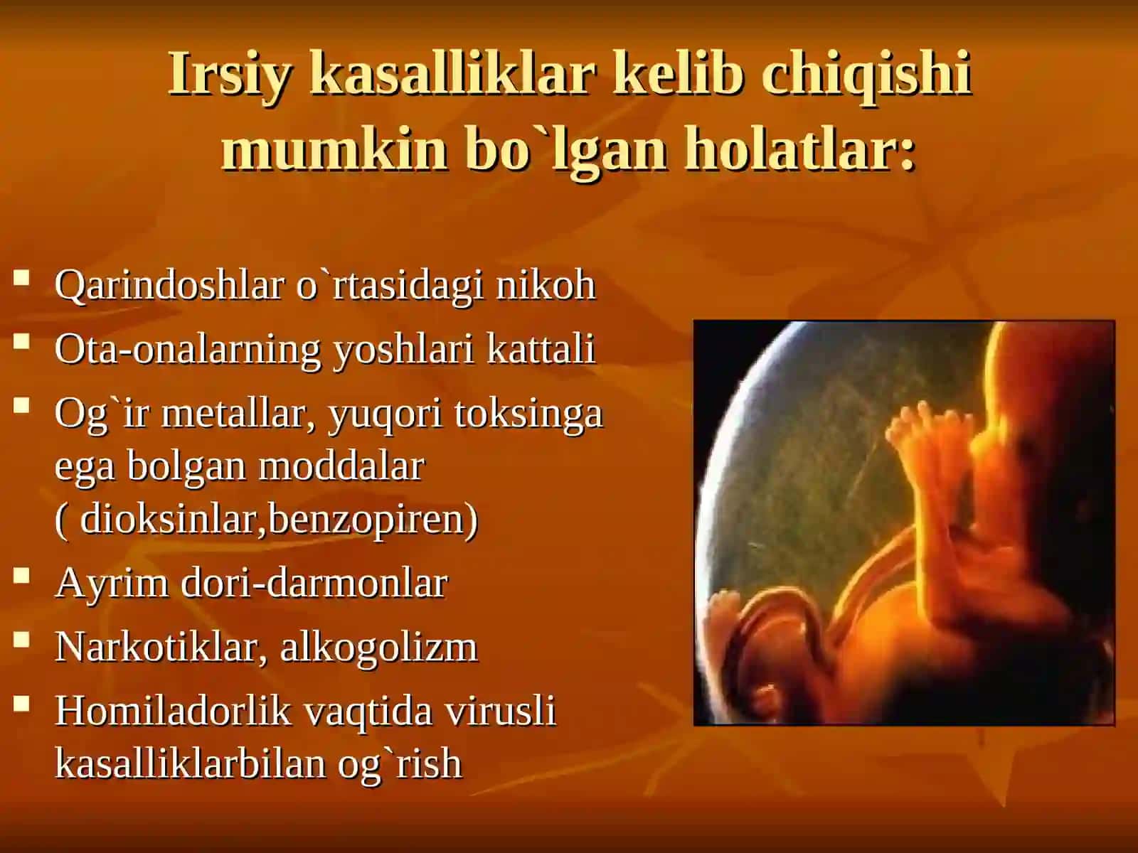 Odamdagi irsiy kasalliklar 4