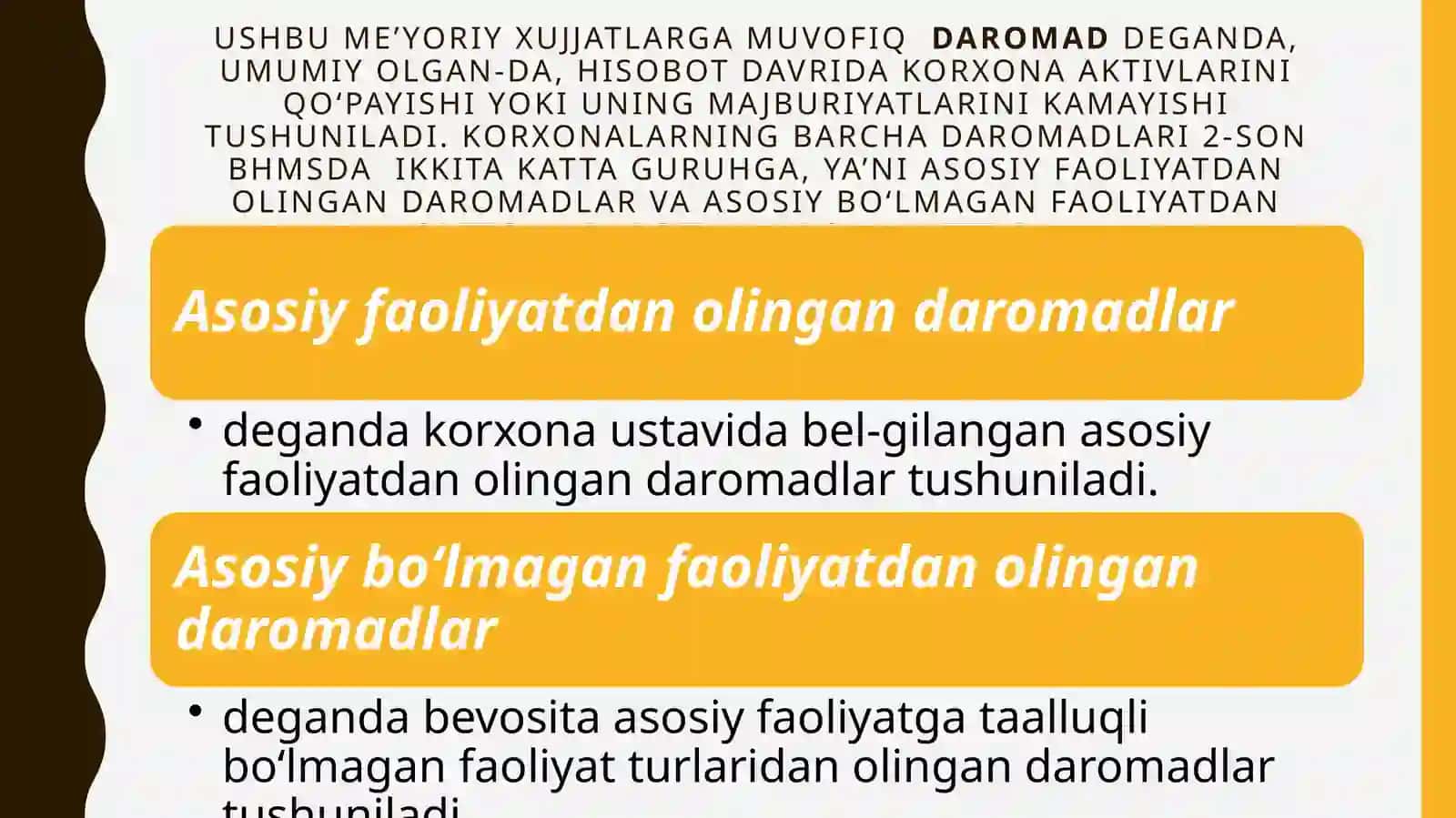 Korxona daromadlarining hisobi 4