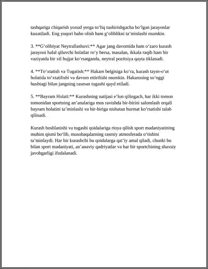 MILLI KURASH QOYDALARI 4
