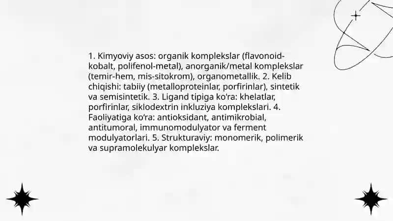 Biologik faol kompleks birikmalar 4