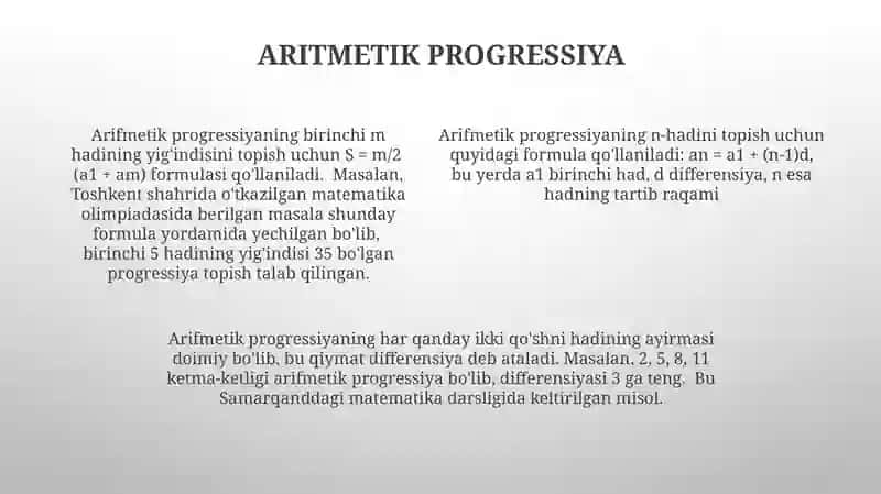 Sonli ketma ketlik 4