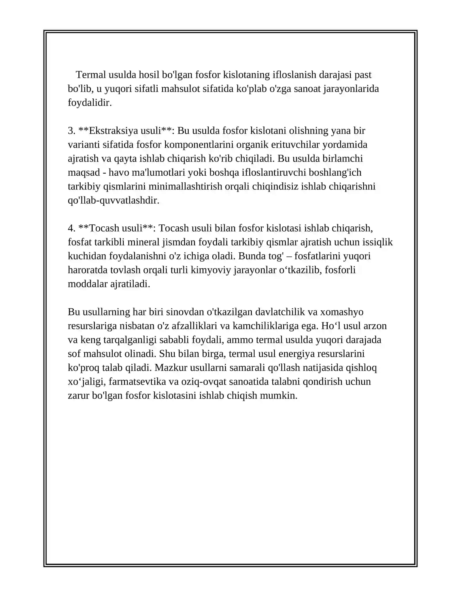 EKSTRAKSINON FOSFOR KISLOTA OLISH 4