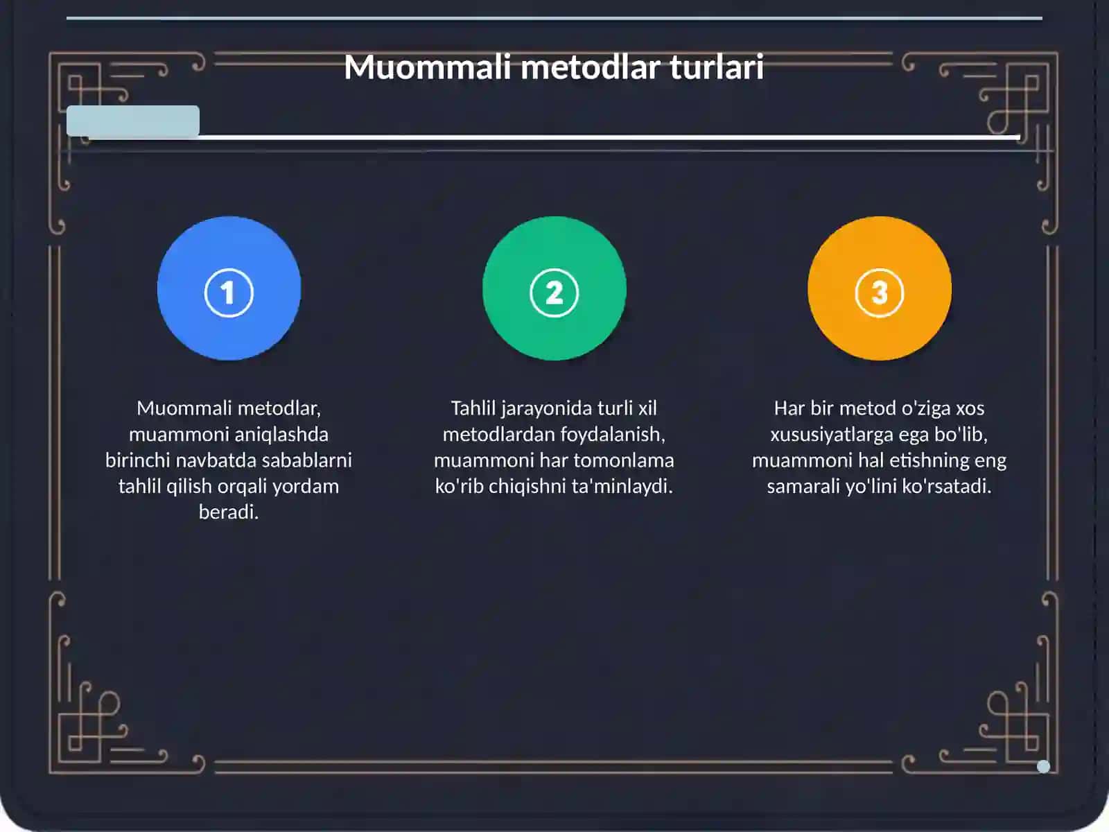 Muammoli metod tahlili 4