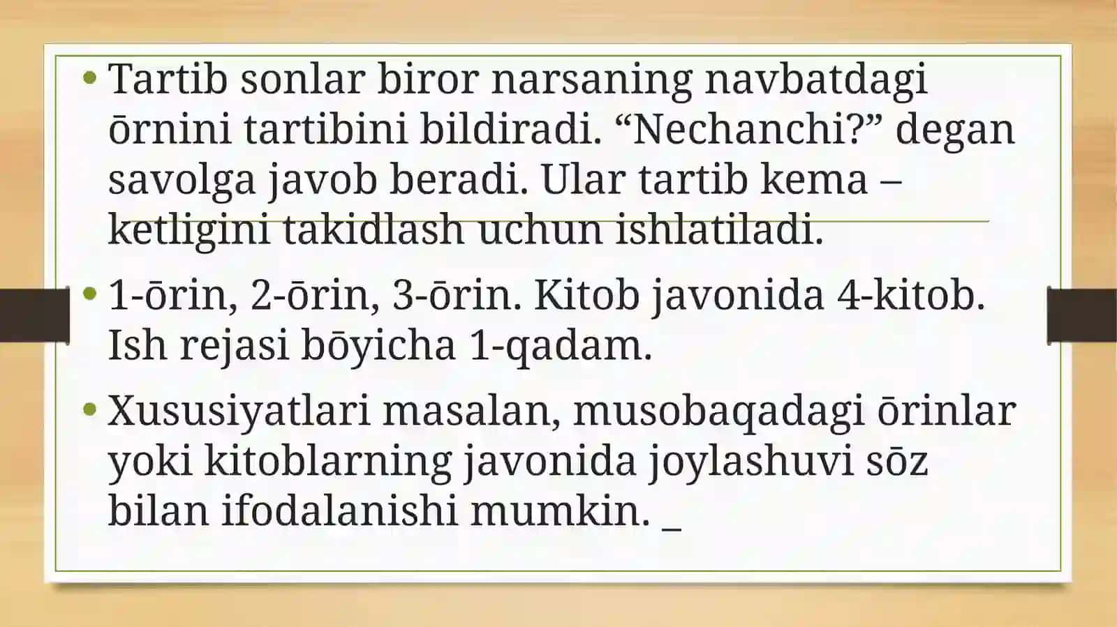 Tartib va sanoq natural sonlar 4