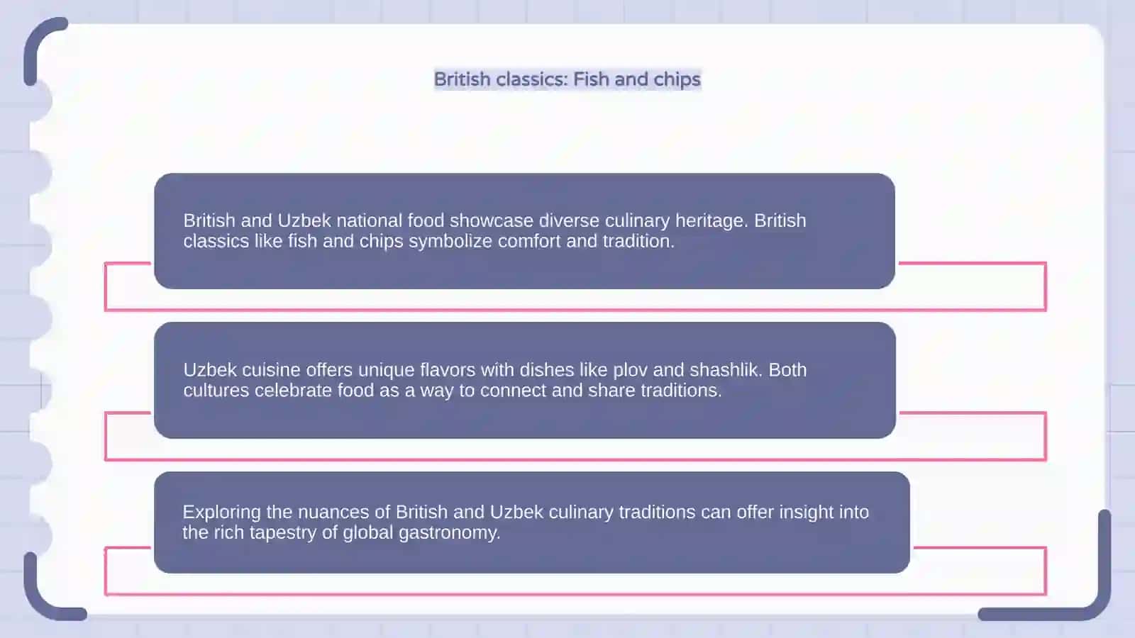 British and Uzbek national food 4
