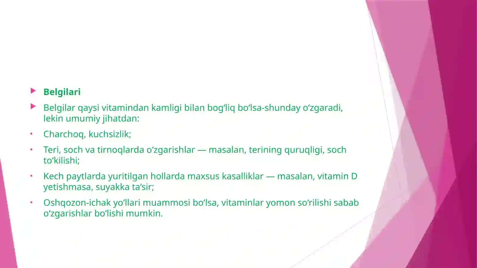 Gipovitaminoz va gipervitaminoz 4