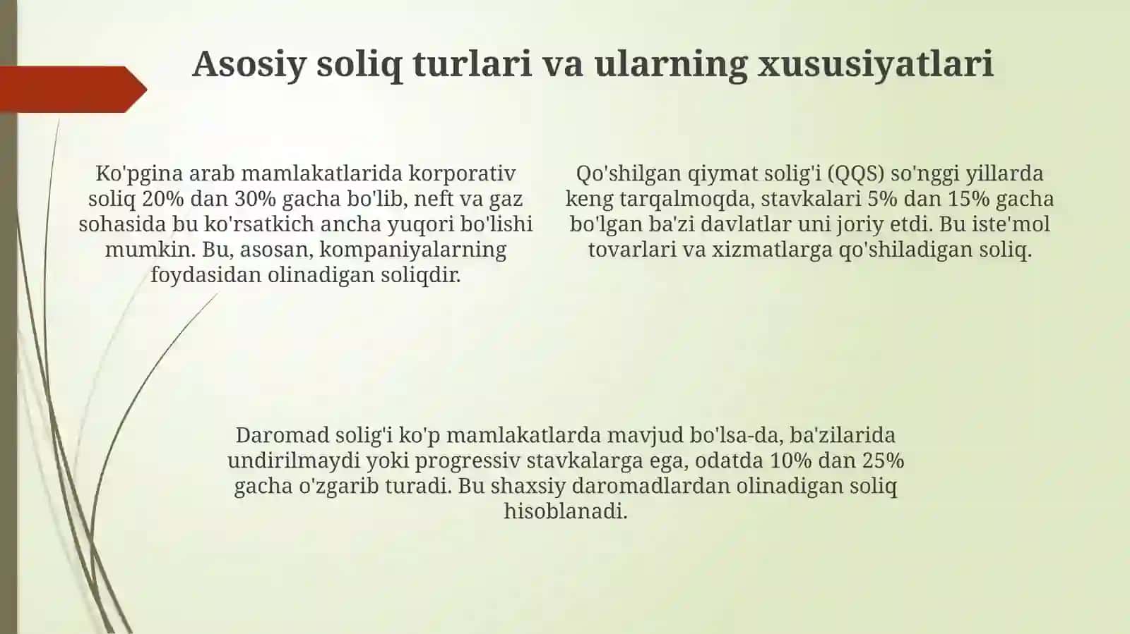 Arab davlatlarida soliq tizimi 4