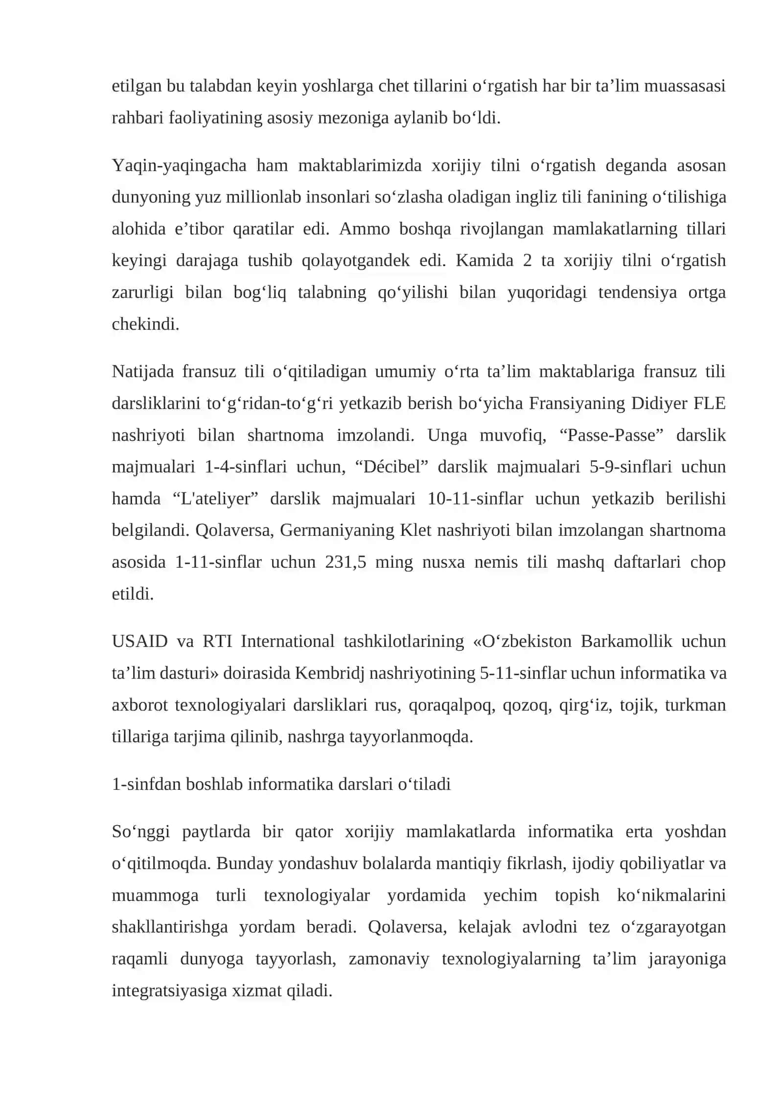 Zamonaviy maktab darsliklariga qo’yiladigan talablar 4