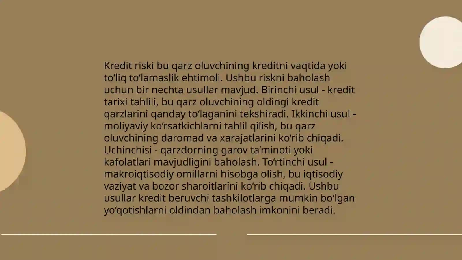 Moliya bozori risklari, ularni baholash va boshqarish 4