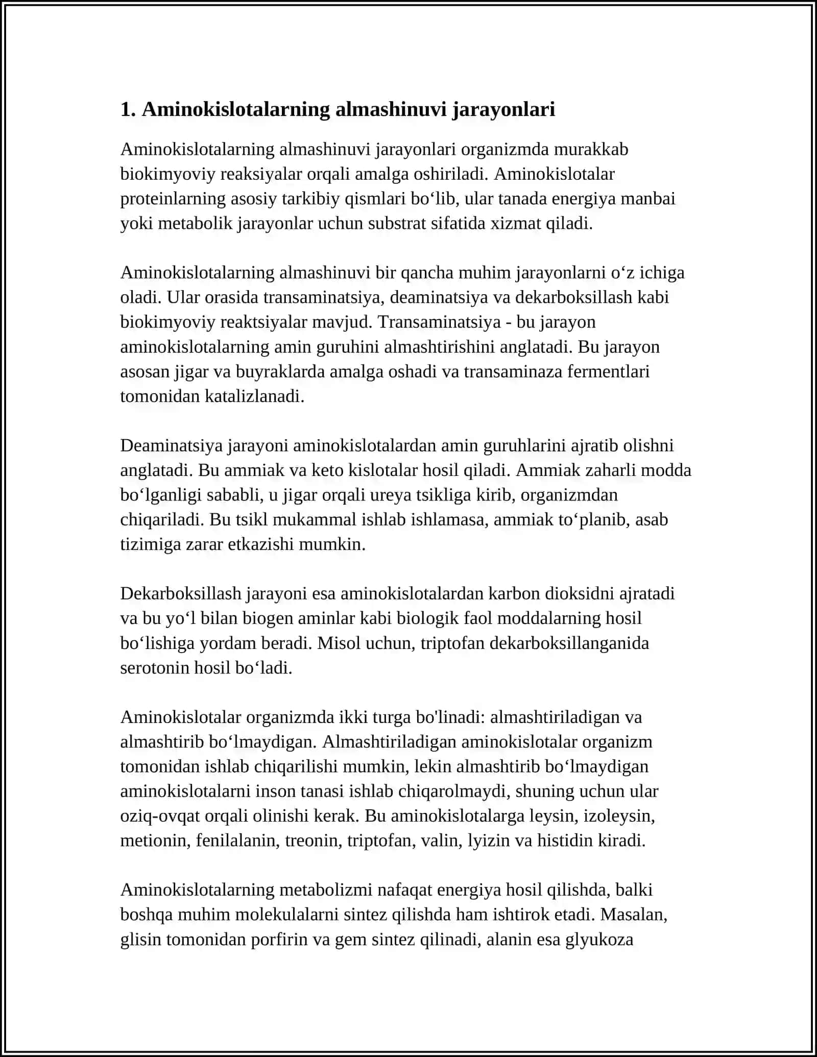 AMINOKISLOTALAR ALMASHINUVI NASLIY KASALLIKLAR 4