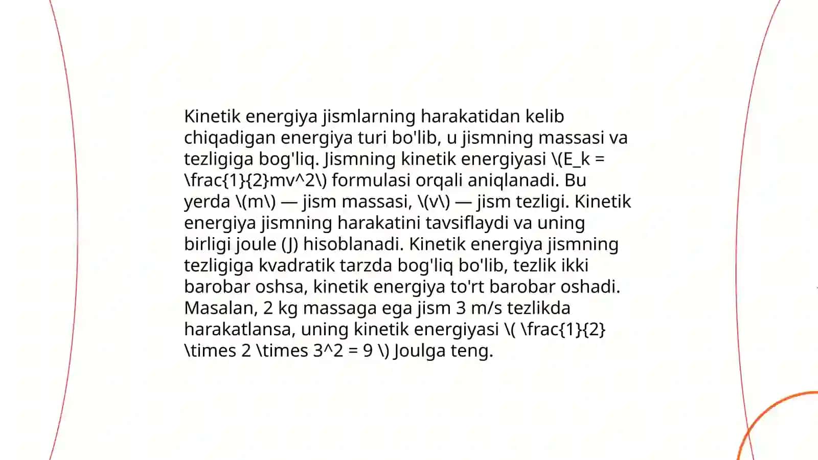 Potensial va kinetik energiyaning taqsimlanishi 4