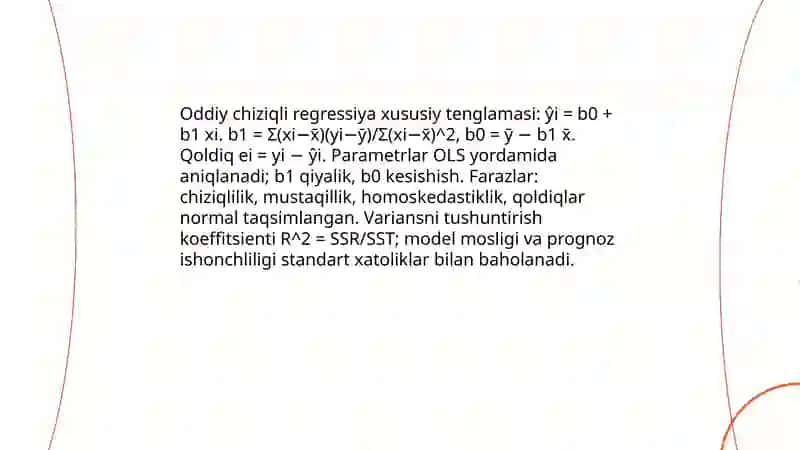 REGRESSIYANING XUSUSIY TENGLAMASI 4