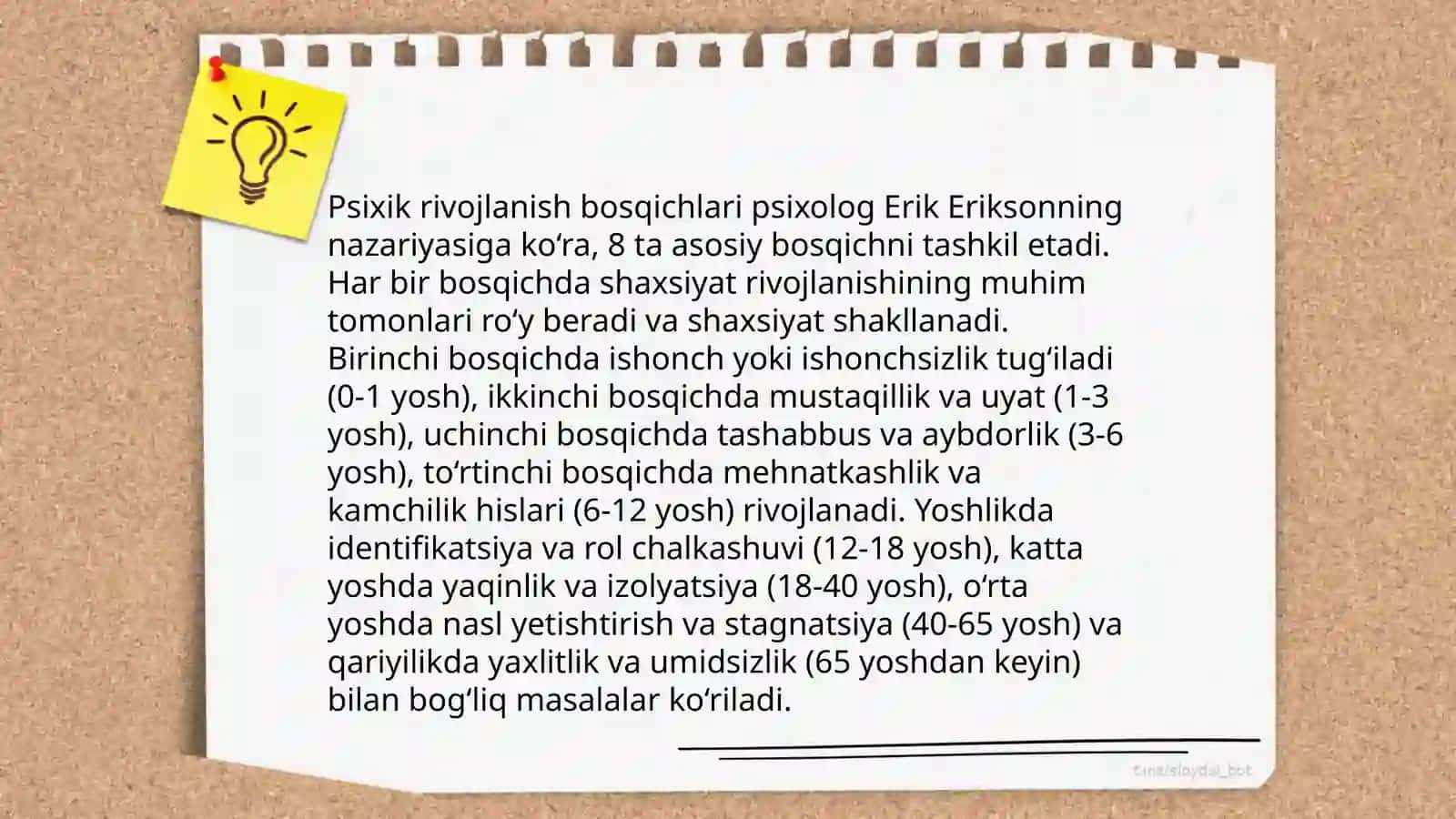 Psixik rivojlanish va uni davrlashtirish muammosi 4