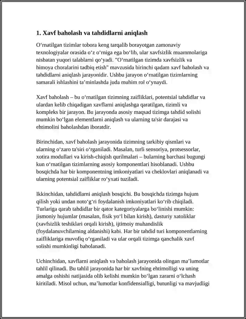 Xavfsizlik va Himoya Choralarini Tadbiq Etish 4