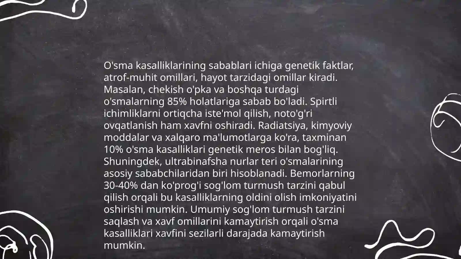 O'sma kasalliklari va ularning turli xil ko'rinishlari 4