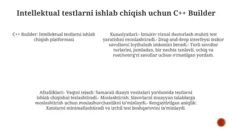 Intelektual Test Dasturini Tayyorlash 4