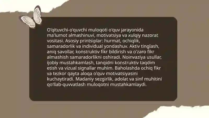 Pedagogik faoliyatda muloqot 4