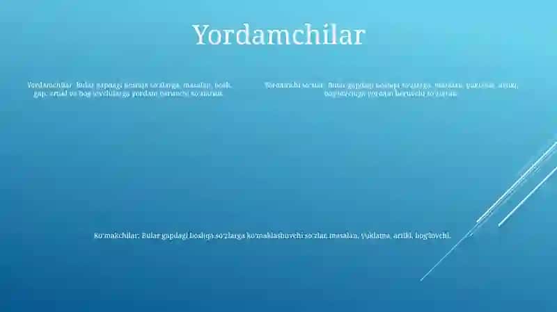 Yordamchi So'Zlar 4