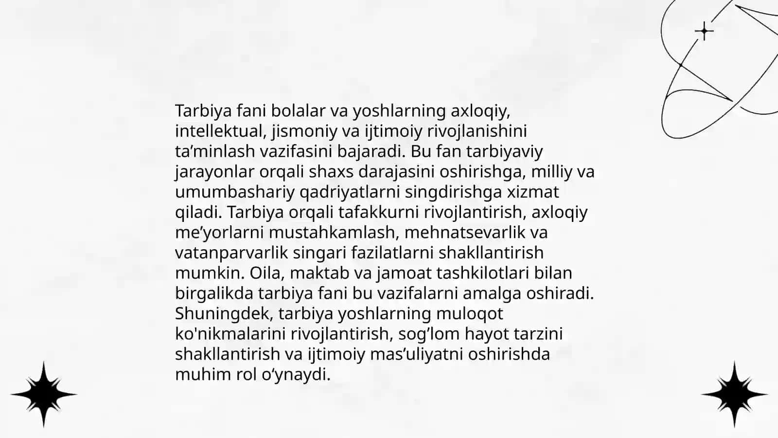 Tarbiya fanini o'qitish metodikasi 4